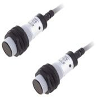 RS PRO,204-4005,对射型光电传感器, 圆柱形, 可检测20 m, 2 m电缆连接, NPN NO+NC输出, 红外 LED光源, 螺钉螺母