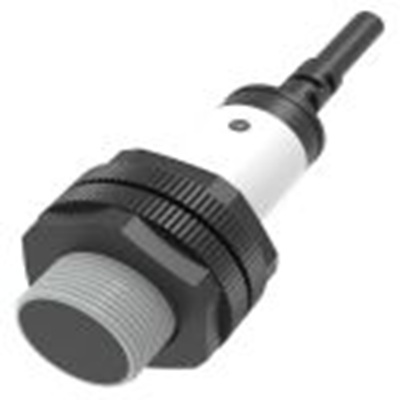 RS PRO,204-4006,对射型光电传感器, 圆柱形, 可检测20 m, 2 m电缆连接, PNP NO+NC输出, 红外 LED光源, 螺钉螺母