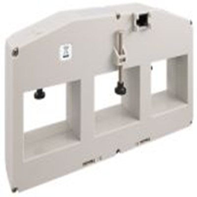 RS PRO,264-1005,电流互感器, DIN 轨安装型, 电流互感器传感器, 1250A输入, 330 mV输出, 电流比3 x 12500A, 330 mV电源, 母线、支脚、DIN 导轨,