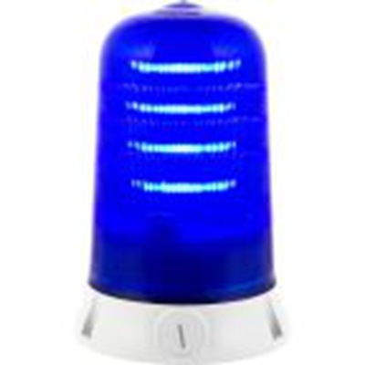 RS PRO,220-5010,闪光警示灯, 12 → 24 v, 蓝色透镜, Φ142mm底座, IP65