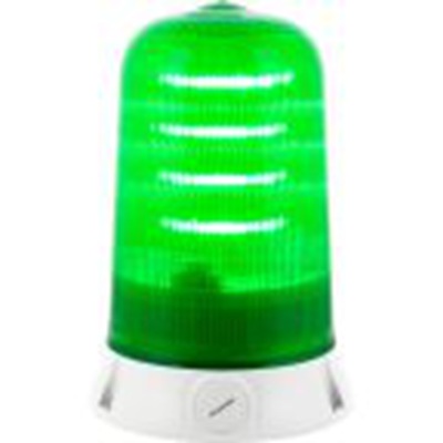 RS PRO,220-5018,闪光警示灯, 90 → 240 v, 绿色透镜, 白色外壳, Φ142mm底座, IP65