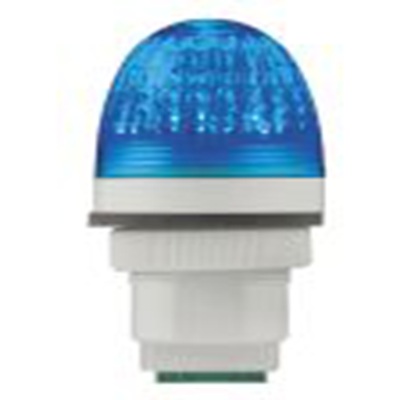 RS PRO,222-2436,常亮警示灯, 12 v 交流 / 直流、 24 v 交流 / 直流, 蓝色透镜, 白色外壳, Φ30mm底座, IP66