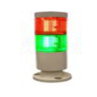 RS PRO,222-2442,LED多层警示灯, 绿色，红色, 2个发光元件, 24 V 交流/直流电源, Φ45mm底座, 131mm高, IP65