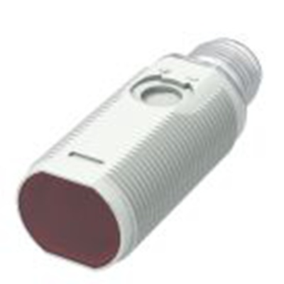 RS PRO,254-3713,背景抑制光电传感器, 圆柱形, 可检测0.1 m, M12 连接器连接, NPN NONC输出, 红光光源, 螺钉螺母