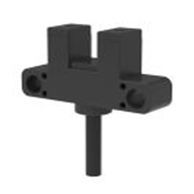 RS PRO,254-3777,对射型光电传感器, 槽型, 可检测5 mm, 1m PVC 电缆连接, PNP NO/NC输出, 红外 LED光源