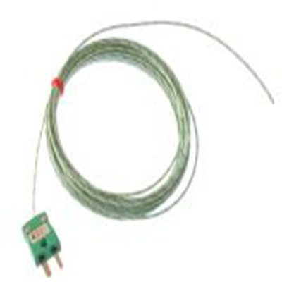 RS PRO,262-3208,K型外露结点热电偶, 探头Φ1/0.3mm x 2m, 可测+350°C, 线长2m, 微型插头接端, 玻璃纤维探头