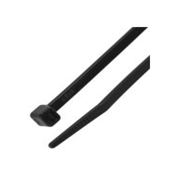 RS PRO,233-506,尼龙 66 电缆扎带, 不易松脱, 阻燃, 黑色, 190 mm长x4.8 mm宽, 215.6N拉伸强度