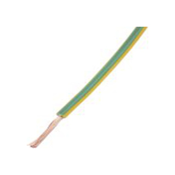 RS PRO,361-816,绿色, 黄色 2491X 架空电缆, 1.5 mm², 100 m长 30/0.25 mm, 16 AWG, 750 V, 最高70 °C, H07V-K系列