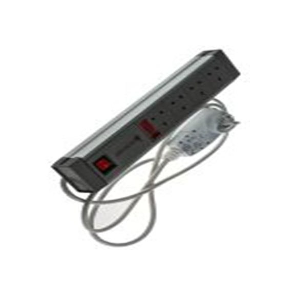 RS PRO,374-216,灰色 移动插座, 额定电压230 V ac, 4个 G 型插座, 电缆长2 m