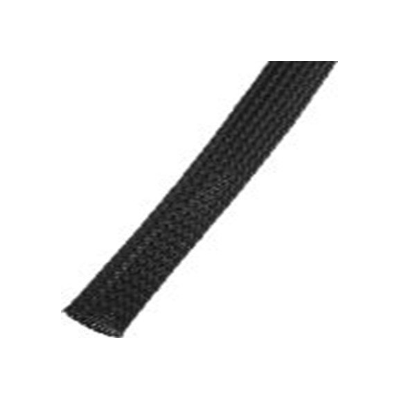 RS PRO,408-205,可扩展 聚乙烯对苯二酸盐 黑色 电缆套管, 5m长 编织层 25 mm