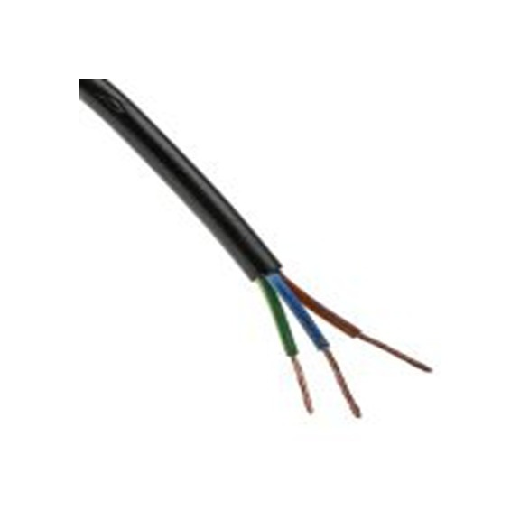 RS PRO,535-985,三芯, 100 m长 电源电缆, 300 V, 500 V, 黑色 聚氯乙烯护套 60 °C, H05VV-F系列