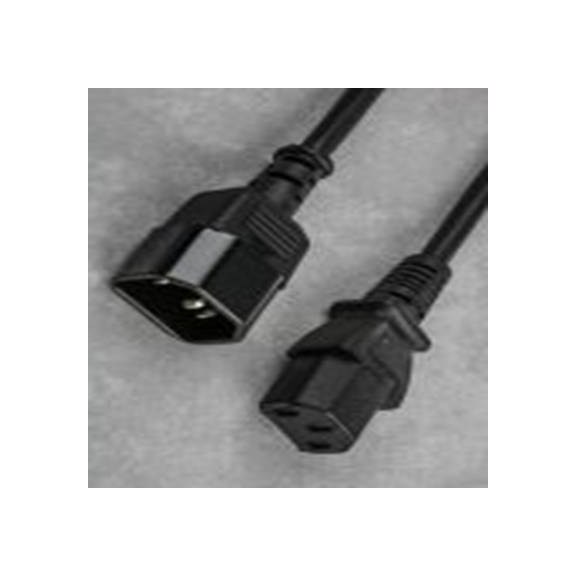 RS PRO,123-0960,2 m 电源线, 250 V, 直向转直 低烟，无卤, 黑色, 符合ENEC标准