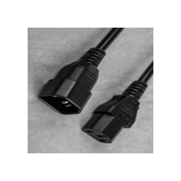 RS PRO,124-7409,5 m 电源线, 250 V, IEC C13转IEC C14 聚氯乙烯, 黑色, 符合IEC 61140, BEAB标准