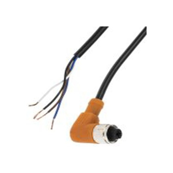 RS PRO,208-0536,RS PRO 传感器执行器电缆, 10 m长 4, 直角 母插转无端接, 聚氯乙烯 黑色护套, IP40, M12系列
