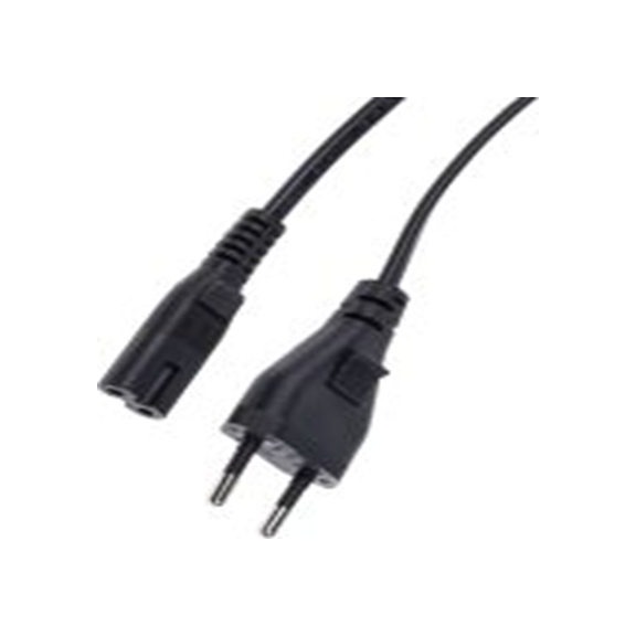 RS PRO,626-6688,1.8 m 电源线, 250 V, IEC C7转CEE 7/16 欧式插头 聚氯乙烯, 黑色, 符合CE标准