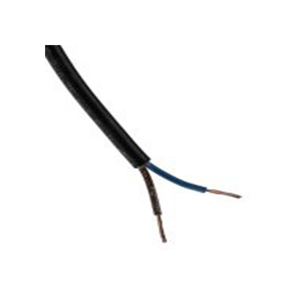 RS PRO,775-5845,2芯, 100 m长 电源电缆, 300 V, 黑色 聚氯乙烯护套 70 °C, H03VV-F系列