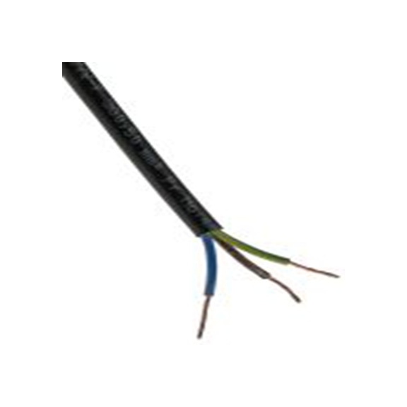 RS PRO,775-6075,三芯, 100 m长 电源电缆, 300 V, 500 V, 黑色 聚氯乙烯护套 70 °C, H03VV-F系列