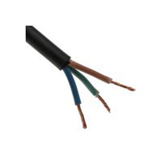 RS PRO,863-4014,三芯, 100 m长 电源电缆, 300 V, 500 V, 黑色 乙烯丙烯二烃单体护套 60 °C, H05-RRF, H05RR-F系列