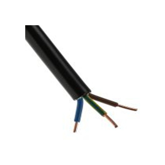 RS PRO,902-8290,三芯, 50 m长 电源电缆, 1 kV, 黑色 聚氯乙烯护套 70 °C