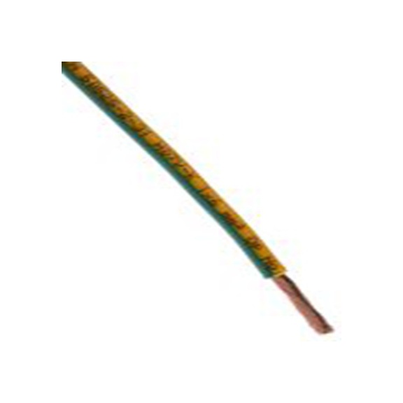 RS PRO,902-8451,绿色, 黄色 架空电缆, 6 mm², 100 m长 75/0.3 mm, 16 AWG 聚氯乙烯, 750 V, 最高70 °C, H07V-K系列