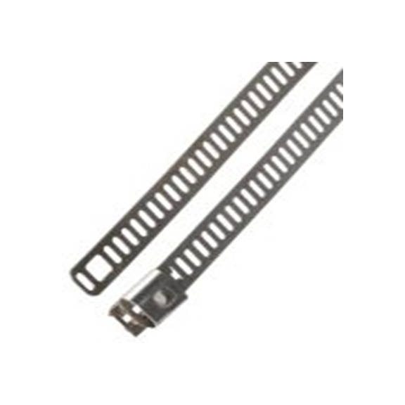 RS PRO,121-618,316 不锈钢 电缆扎带, 梯式, 阻燃, 金属, 225 mm长x7 mm宽, 436.1N拉伸强度