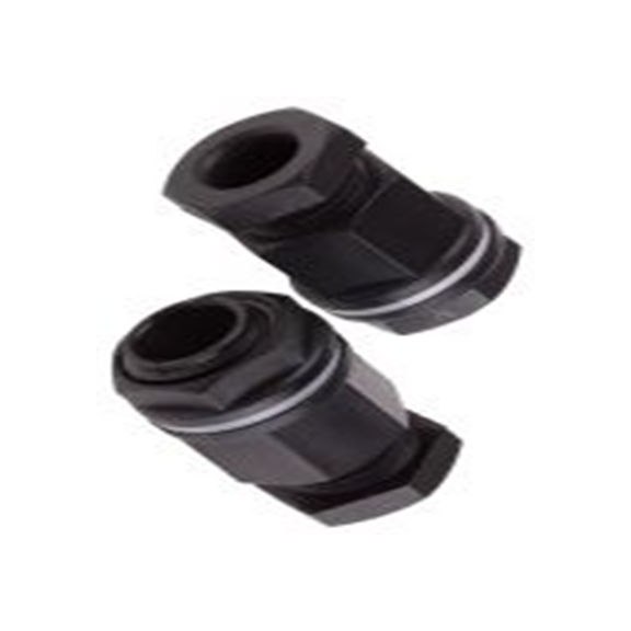 RS PRO,127-091,塑料 电缆接头, M16, 7 mm至10.5 mm线径, IP55, 黑色 包括锁紧螺母