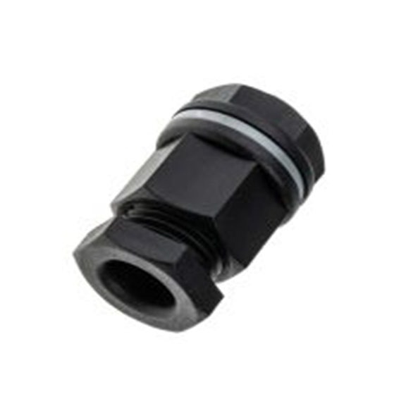 RS PRO,127-209,塑料 电缆接头, M16, 7 mm至10.5 mm线径, IP55, 黑色 包括锁紧螺母