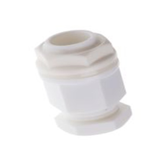 RS PRO,127-344,塑料 电缆接头, M16, 7 mm至10.5 mm线径, IP55, 白色 包括锁紧螺母