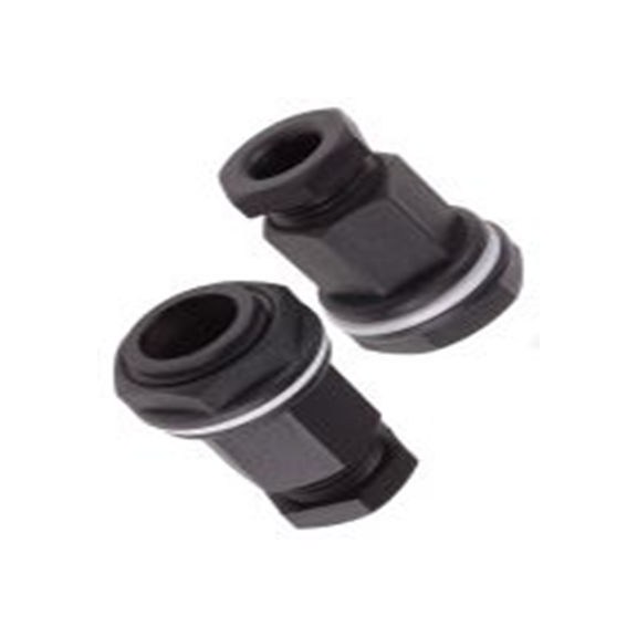 RS PRO,127-619,塑料 电缆接头, M20, 7 mm至10.5 mm线径, IP55, 黑色 包括锁紧螺母