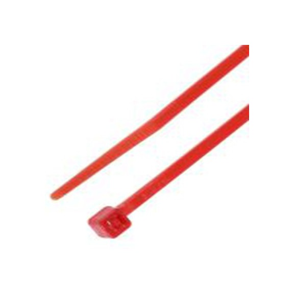 RS PRO,233-231,尼龙 66 电缆扎带, 不易松脱, 阻燃, 红色, 165 mm长x2.5 mm宽, 78.4N拉伸强度
