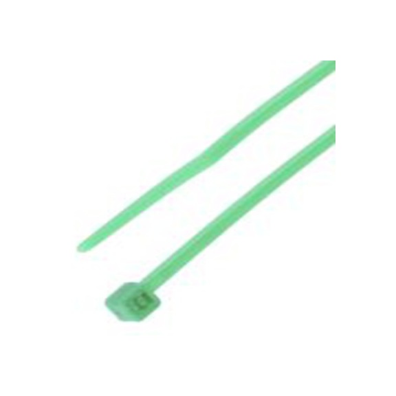 RS PRO,233-275,尼龙 66 电缆扎带, 不易松脱, 阻燃, 绿色, 165 mm长x2.5 mm宽, 78.4N拉伸强度