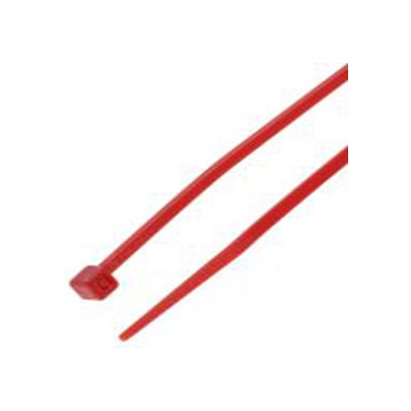 RS PRO,233-297,尼龙 66 电缆扎带, 不易松脱, 阻燃, 红色, 203 mm长x2.5 mm宽, 78.4N拉伸强度