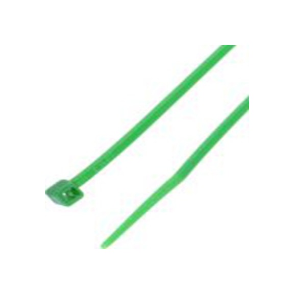RS PRO,233-354,尼龙 66 电缆扎带, 不易松脱, 阻燃, 绿色, 203 mm长x2.5 mm宽, 78.4N拉伸强度