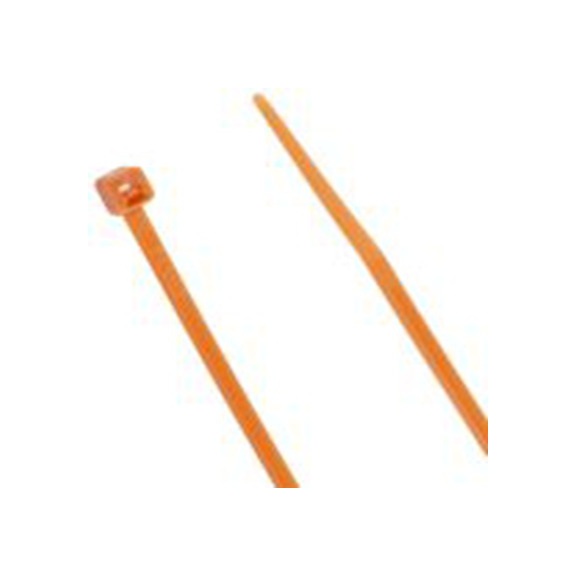 RS PRO,233-386,尼龙 66 电缆扎带, 不易松脱, 阻燃, 橙色, 203 mm长x2.5 mm宽, 78.4N拉伸强度