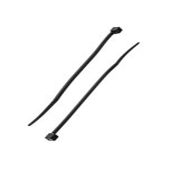 RS PRO,233-455,尼龙 66 电缆扎带, 不易松脱, 阻燃, 黑色, 100 mm长x2.5 mm宽, 78.4N拉伸强度