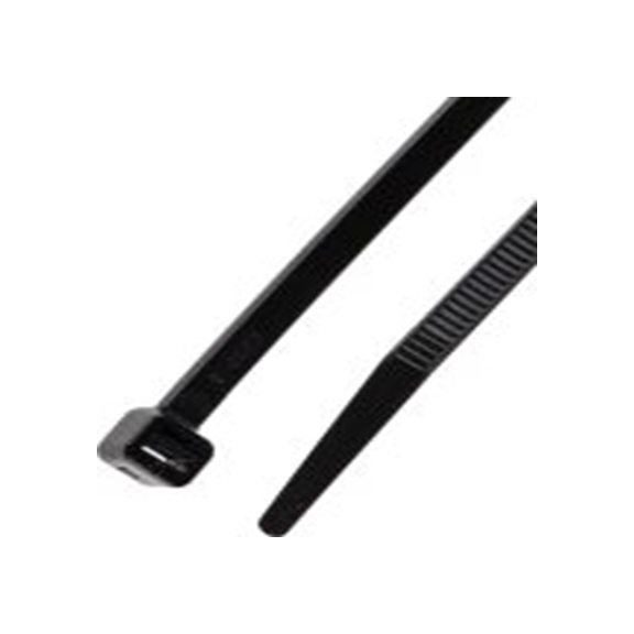 RS PRO,233-461,尼龙 66 电缆扎带, 不易松脱, 阻燃, 黑色, 190 mm长x4.8 mm宽, 215.6N拉伸强度