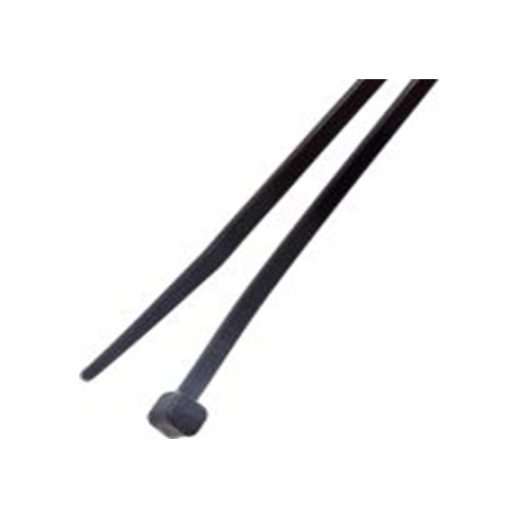 RS PRO,233-465,尼龙 66 电缆扎带, 不易松脱, 阻燃, 黑色, 150 mm长x3.6 mm宽, 176.4N拉伸强度