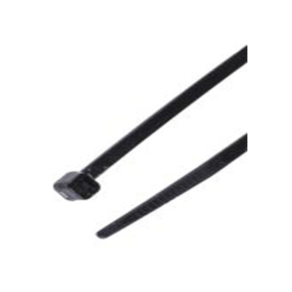 RS PRO,233-500,尼龙 66 电缆扎带, 不易松脱, 阻燃, 黑色, 150 mm长x3.6 mm宽, 176.4N拉伸强度