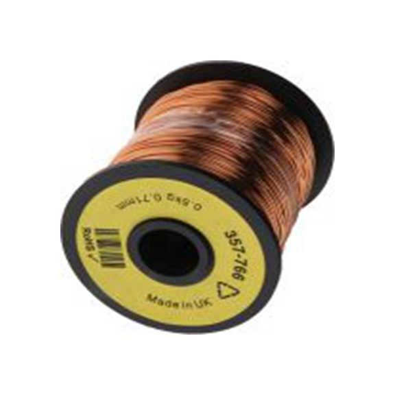 RS PRO,357-766,0.71 mm 搪瓷 铜线, 0.78 mm外径, 120 m长, 1绞距