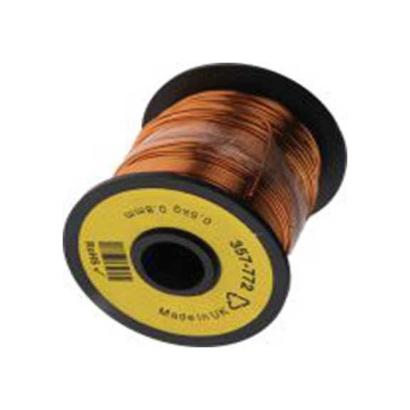RS PRO,357-772,0.8 mm 搪瓷 铜线, 0.87 mm外径, 100 m长, 1绞距