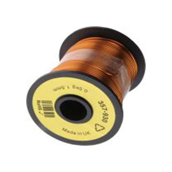 RS PRO,357-930,1.5 mm 搪瓷 铜线, 1.59 mm外径, 30 m长, 1绞距