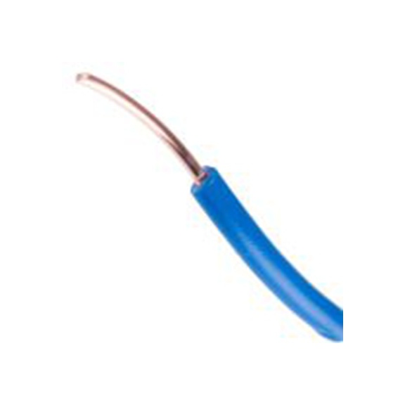 RS PRO,358-933,蓝色 控制 刚性，蓝色 架空电缆, 1 mm², 100 m长 1/1.13 mm, 17 AWG 聚氯乙烯, 600 V, 最高70 °C, RIGID BU系列