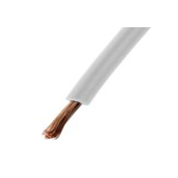 RS PRO,361-765,白色 单芯 架空电缆, 1 mm², 100 m长 32/0.2 mm, 17 AWG 聚氯乙烯, 500 V, 最高70 °C, H05V-K系列