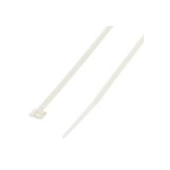 RS PRO,389-864,尼龙 66 电缆扎带, 不易松脱, 阻燃, 白色, 100 mm长x2.5 mm宽, 78.4N拉伸强度