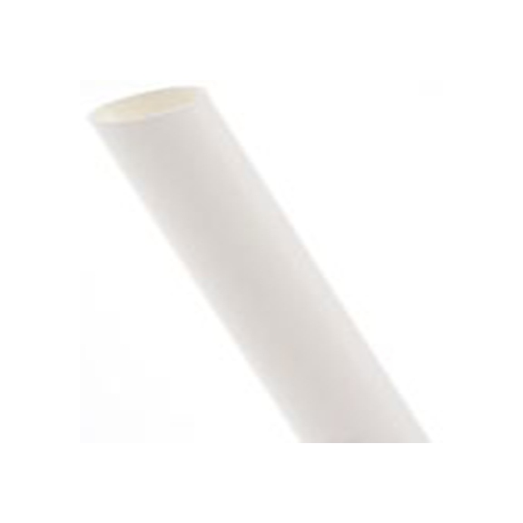 RS PRO,392-264,RS PRO 阻燃 聚烯烃 热缩管, 白色, Φ6.4 mm, 1.2m长, 2:1收缩比, 3.2 mm收缩径