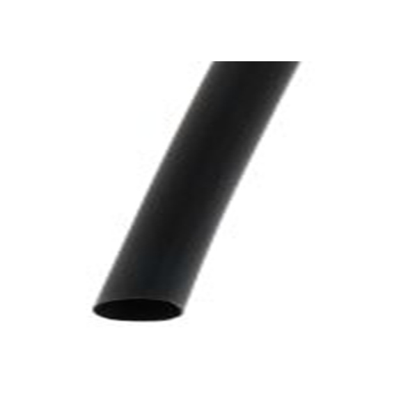 RS PRO,398-161,RS PRO 阻燃 聚烯烃 热缩管, 黑色, Φ12.7 mm, 1.2m长, 2:1收缩比, 6.4 mm收缩径