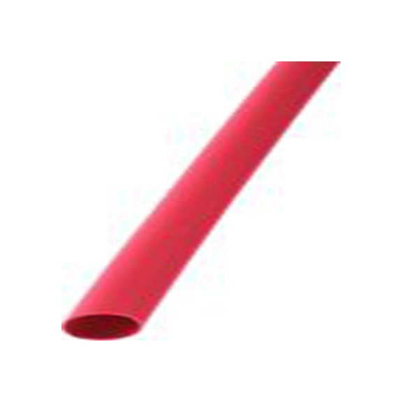 RS PRO,398-290,RS PRO 阻燃 聚烯烃 热缩管, 红色, Φ6.4 mm, 1.2m长, 2:1收缩比, 3.2 mm收缩径