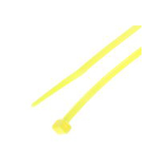 RS PRO,404-540,尼龙 66 电缆扎带, 不易松脱, 阻燃, 黄色, 203 mm长x3.6 mm宽, 176.4N拉伸强度