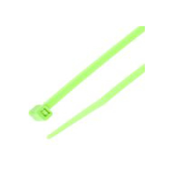 RS PRO,404-544,尼龙 66 电缆扎带, 不易松脱, 阻燃, 绿色, 203 mm长x3.6 mm宽, 176.4N拉伸强度