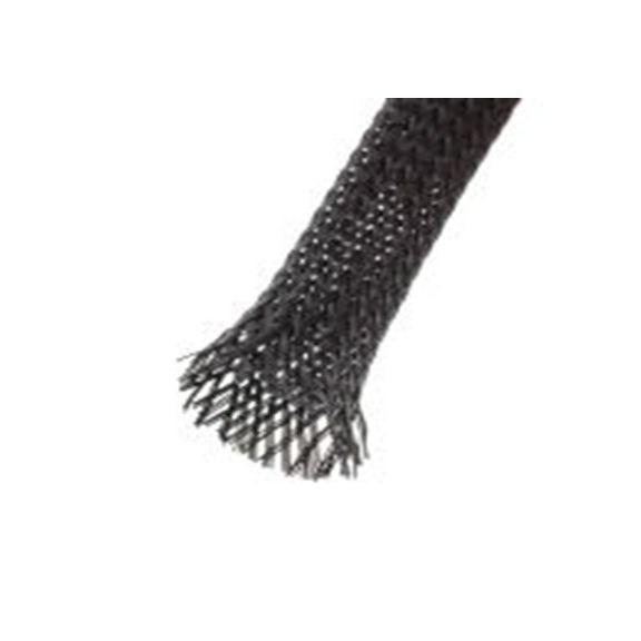 RS PRO,408-283,可扩展 聚乙烯对苯二酸盐 黑色 电缆套管, 30m长 编织层 19 mm